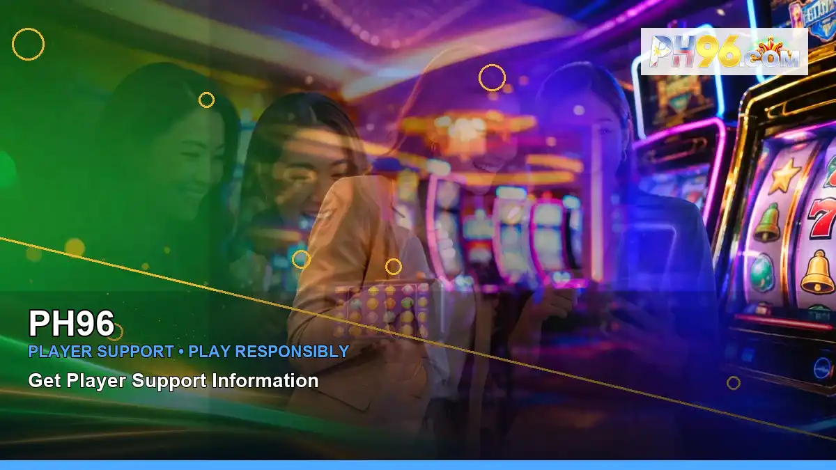 PH96 gold jackpot slot games featuring an adult Filipina casino host with a panoramic reel composition