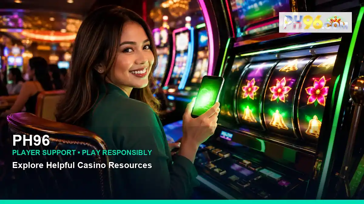 PH96 dynamic casino first deposit rewards highlighting mobile-friendly casino play